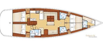 NY sailboa yacht 54 layout